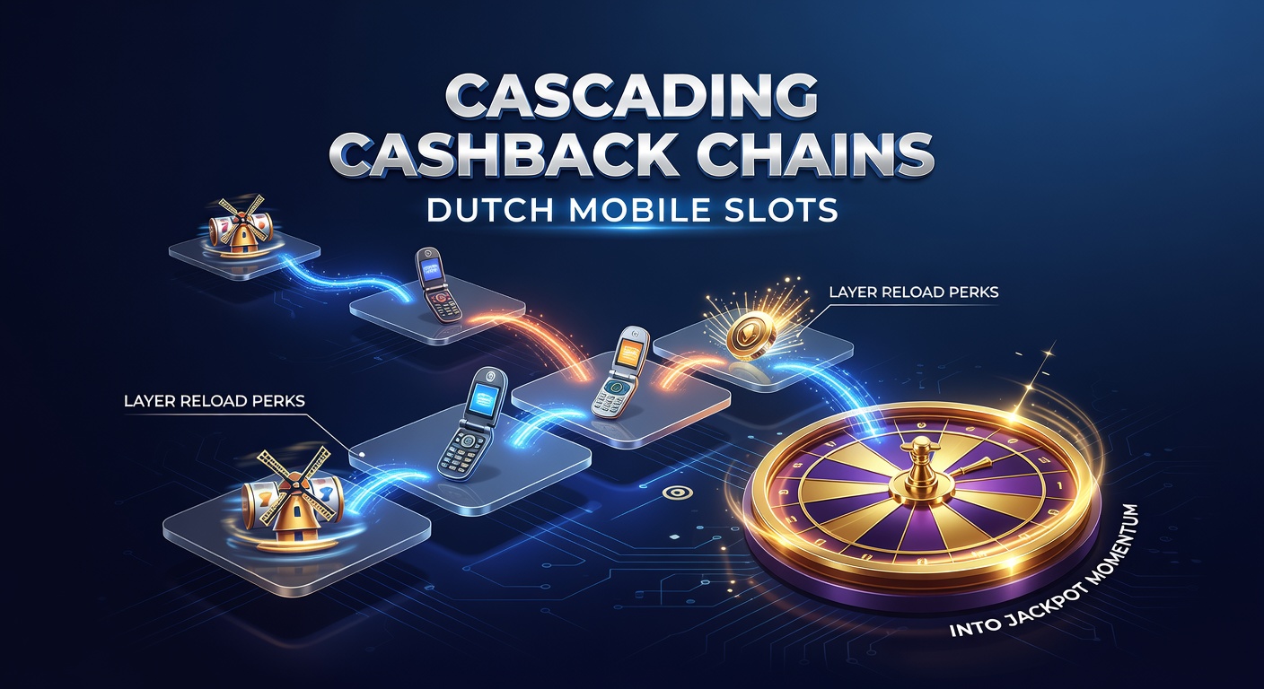 Dynamische illustratie van reload-perks die cascaderen naar jackpot-hits op populaire Nederlandse mobiele slots, met grafieken van groeiende bankrolls