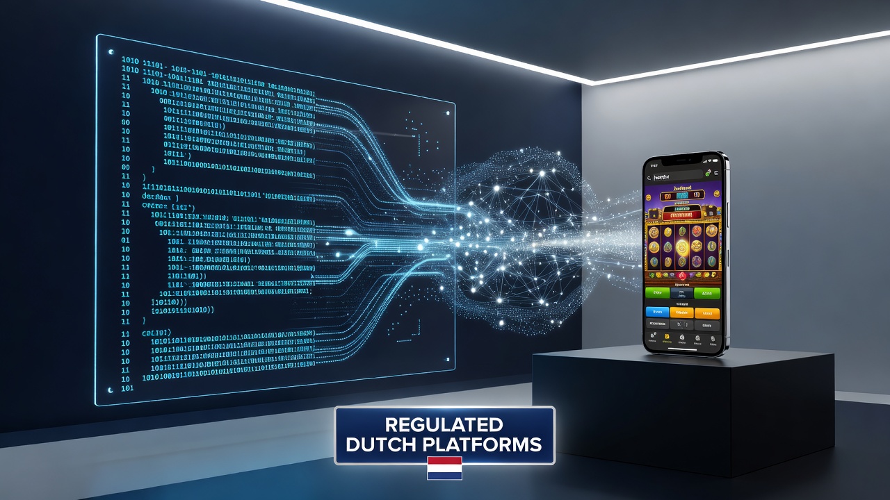 Illustratie van gelaagde codevolgordes in mobiele NetEnt jackpot systemen op Nederlandse platforms