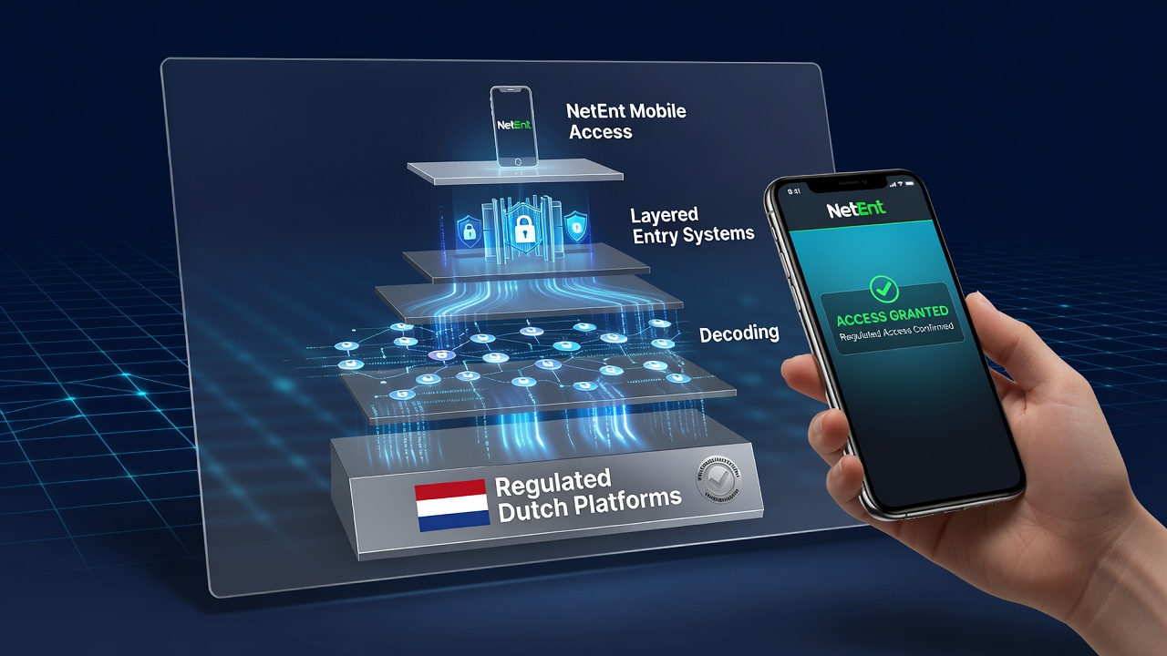 Diagram van mobiele verificatielagen voor NetEnt spellen op Nederlandse casino platforms