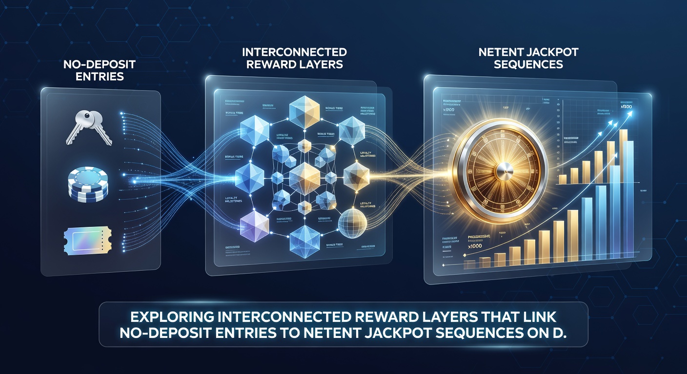 Diagram van reward layer interconnecties tussen no-deposit bonuses en NetEnt jackpots in Nederlandse mobiele casino apps
