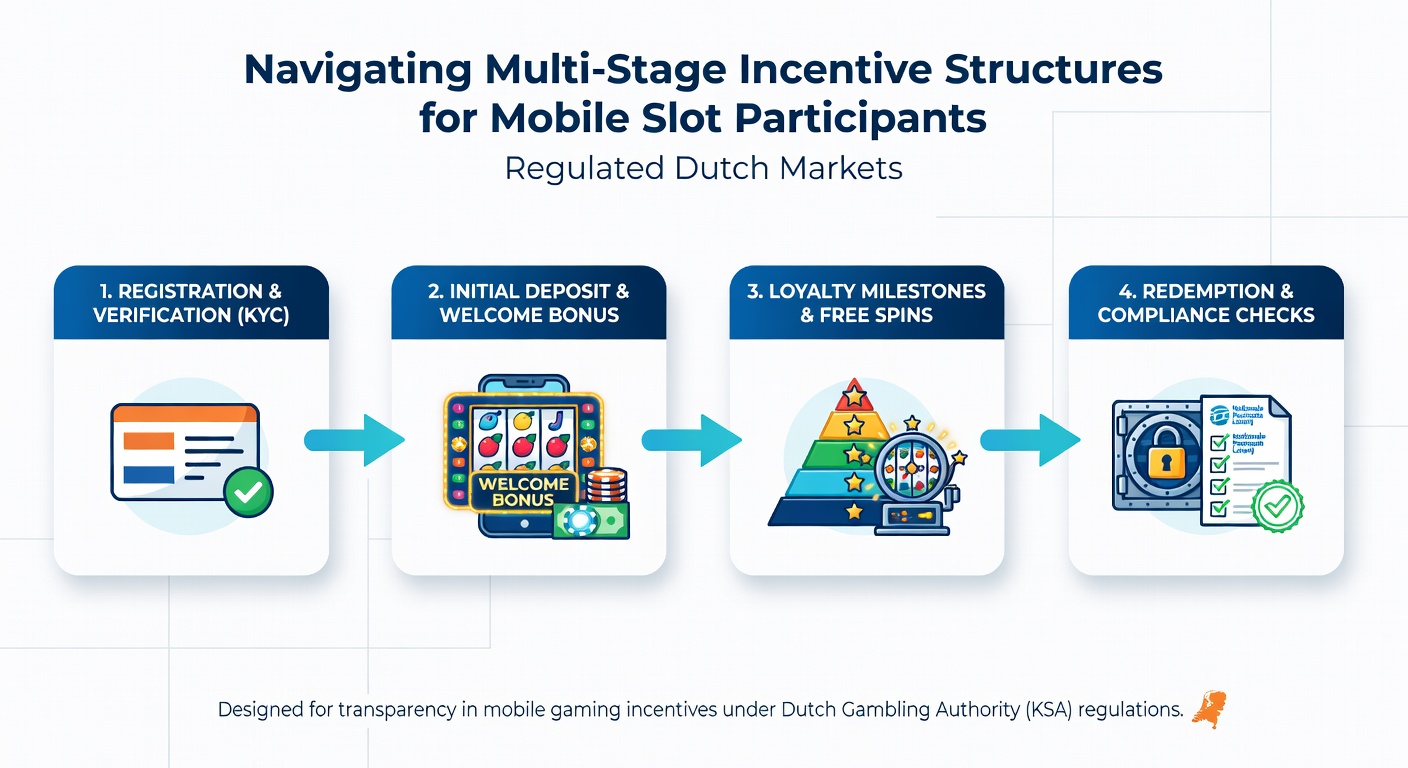 Detail van gelaagde free spin progressie op een mobiel casino scherm