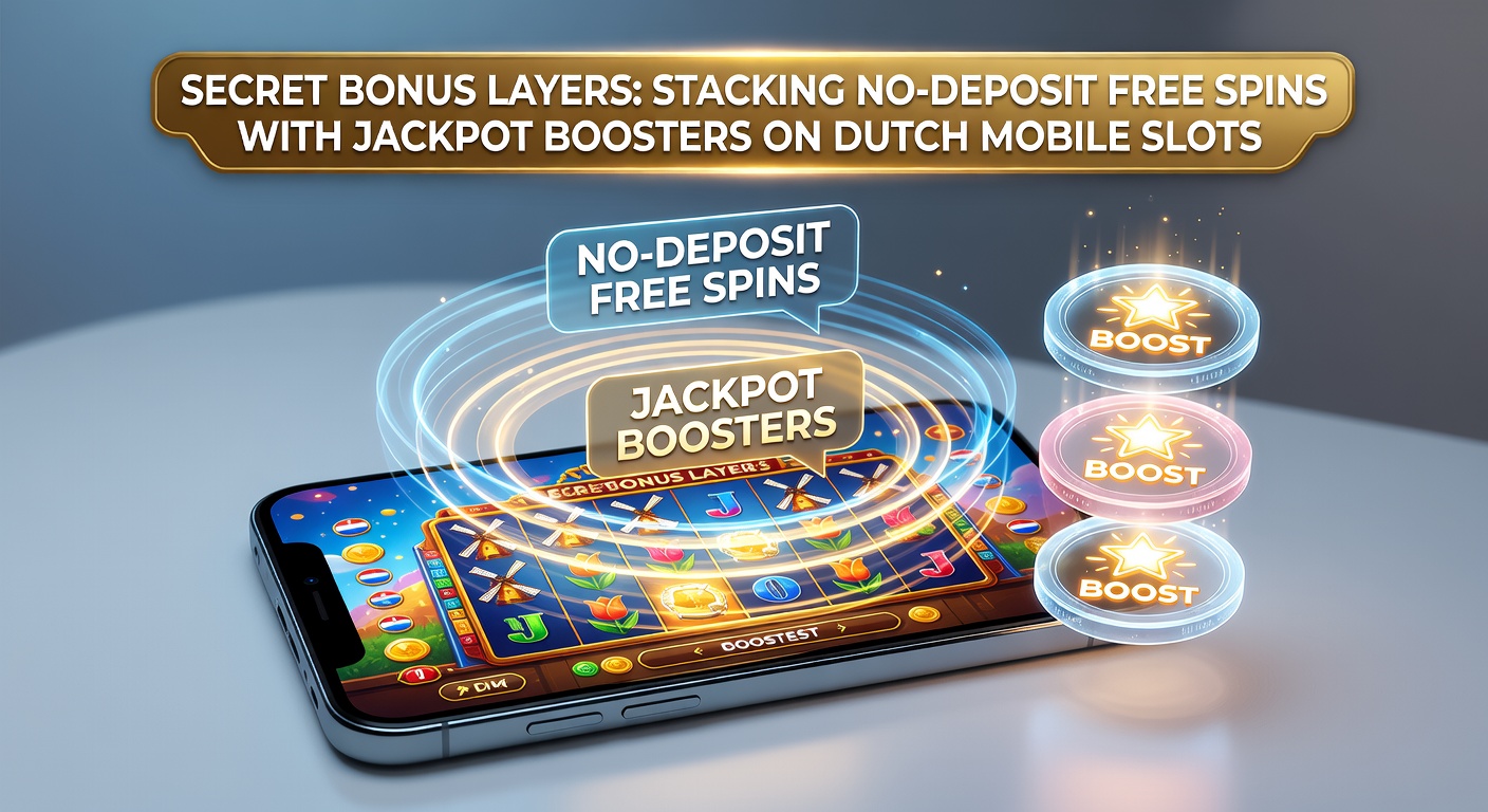 Voorbeeld van gestapelde no-deposit free spins met actieve jackpot booster op een populair Nederlands mobiel slotspel