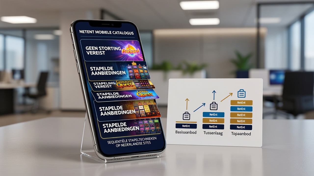 Schema van sequentiële bonusstappen in NetEnt mobiele spellen