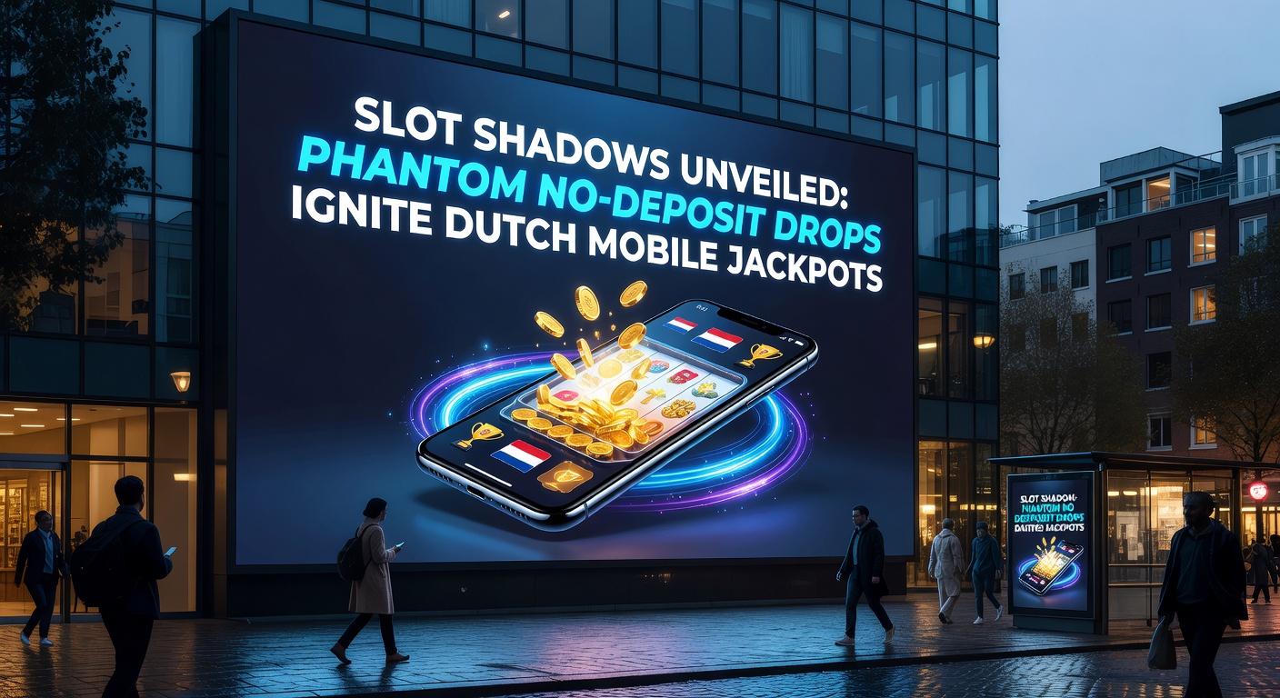 Mobiel scherm met exploderende fantoom no-deposit iconen die jackpotmeters vullen op een Nederlands casino-app