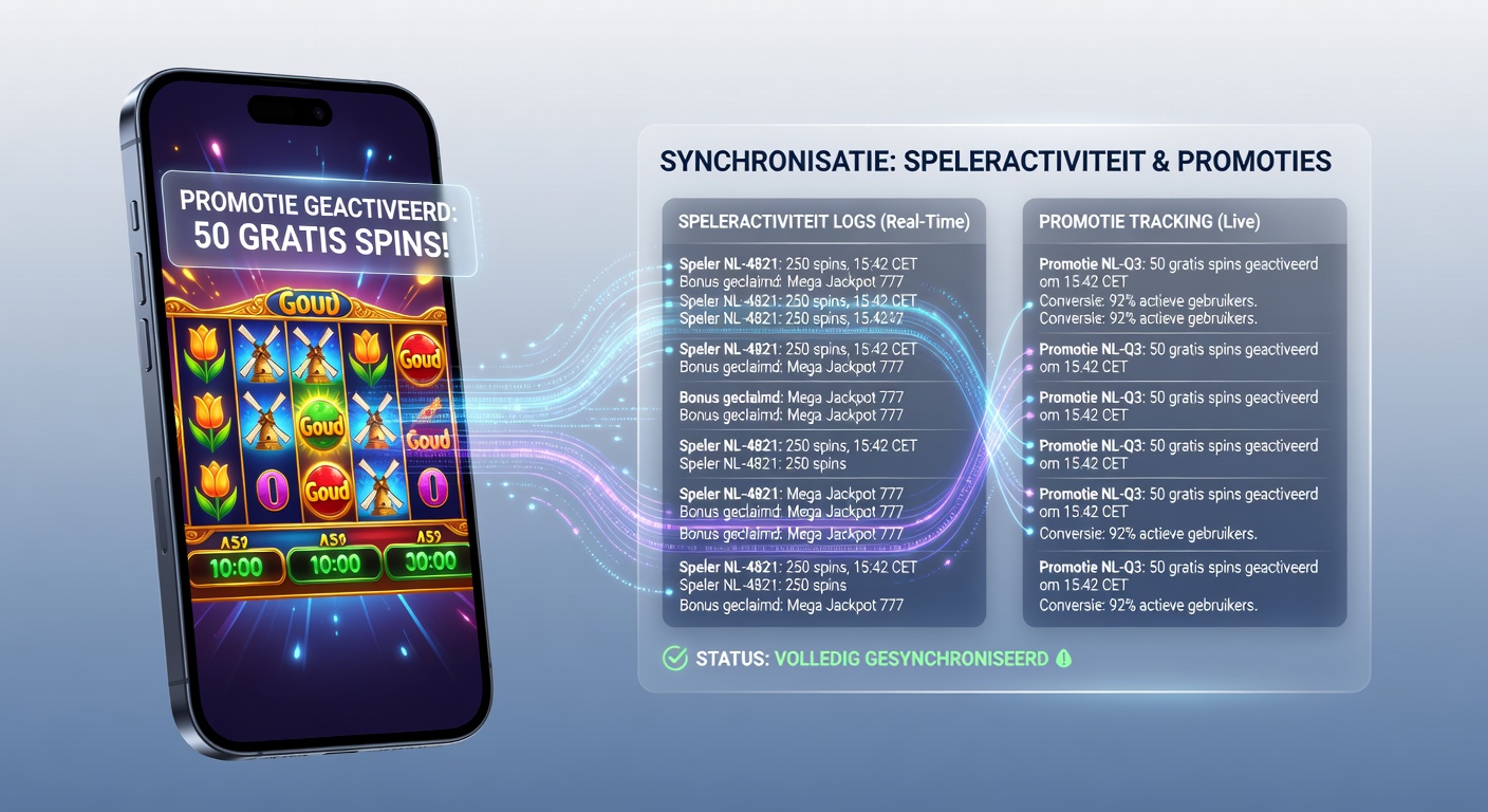 Mobiele slot interface met real-time tracking visualisatie op Nederlandse platforms